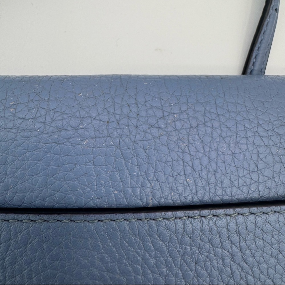 Coach Hayden Foldover Crossbody Clutch Bag Cornflower Blue Pebbled Leather - Picture 15 of 16